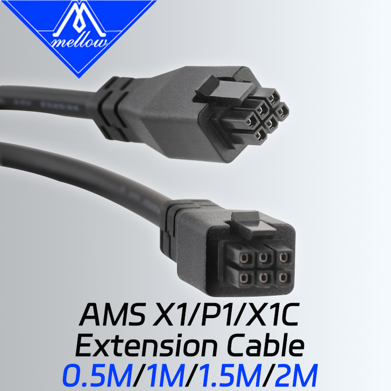 3D Printer Cable Chain - Yumuşak Premium 6-pin Uzatma Kablosu Bambu
