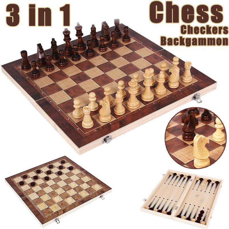 3D Printing Chess - 3'ü 1 Arada Satranç Tahtası, Katlanır