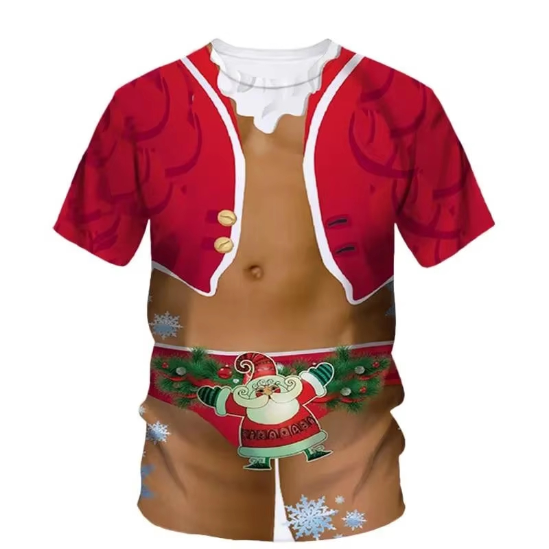 3D Printing Xmas - Unisex Noel 3D Sahte Kostüm Baskılı