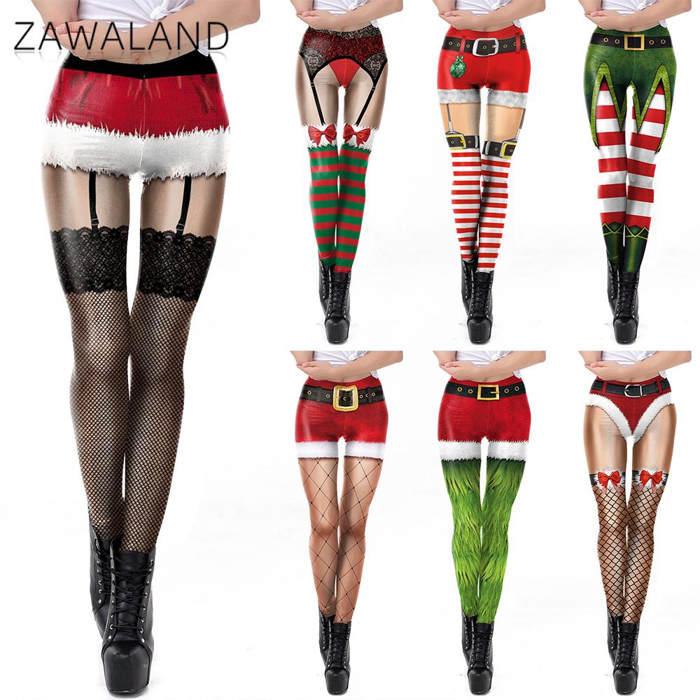 3D Printing Xmas - Zawaland Noel Yoga Tayt Kadınlar için