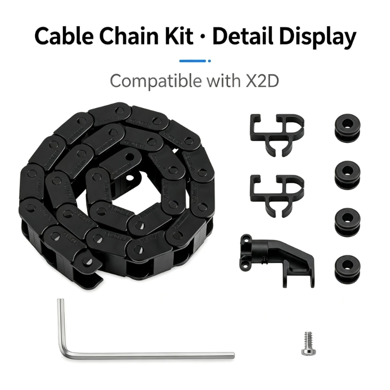 3D Printer Cable Chain - Lab X2D için Köprü Stili Kablo