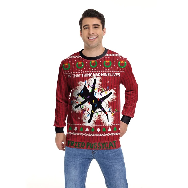 3D Printing Xmas - Erkek Kadın Noel Sweatshirt'ü 3D Noel