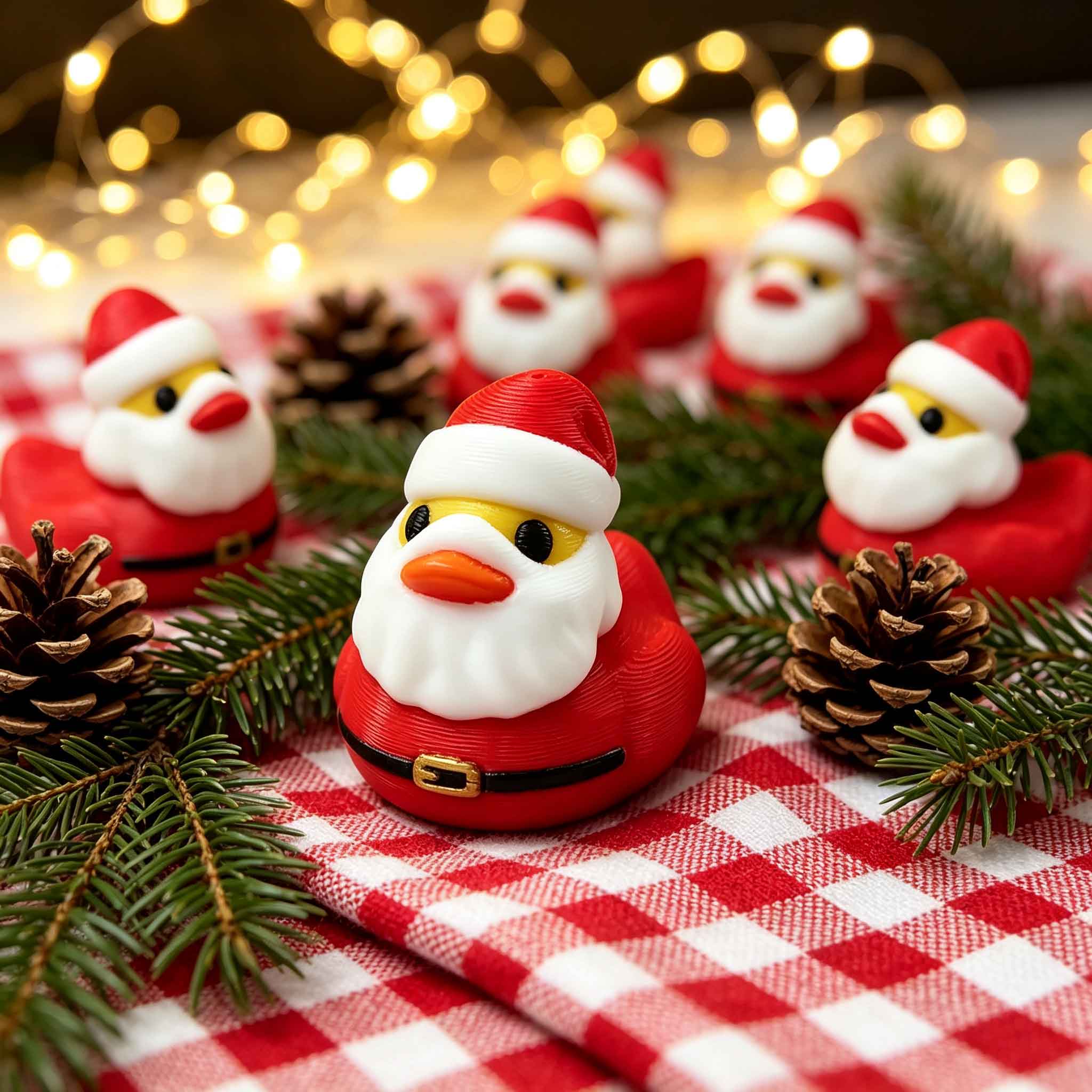 3D Printing Xmas - 3D Baskılı Noel Baba Ördek Figürü