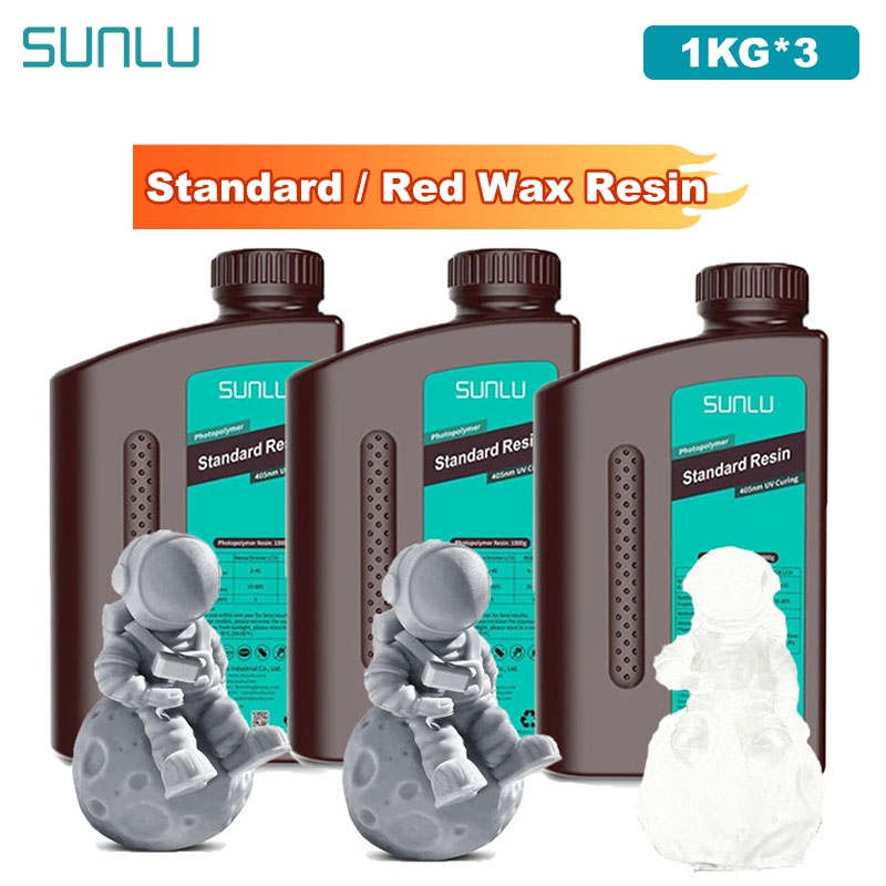3D Printing Uv Sensitive Resin - SUNLU 3KG Standart / Kırmızı Balmumu