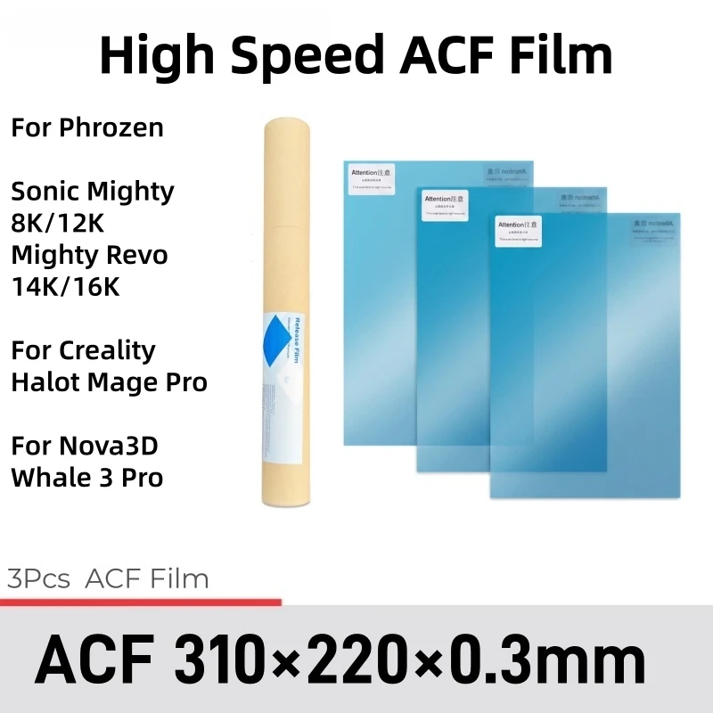 3D Printing Uv Sensitive Resin - 3 Adet ACF Film 220x310mm Phrozen