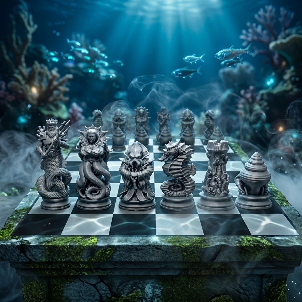 16 Parça Okyanus Mitolojisi Sa - 3D Printing Chess incelemesi ve fiyatı