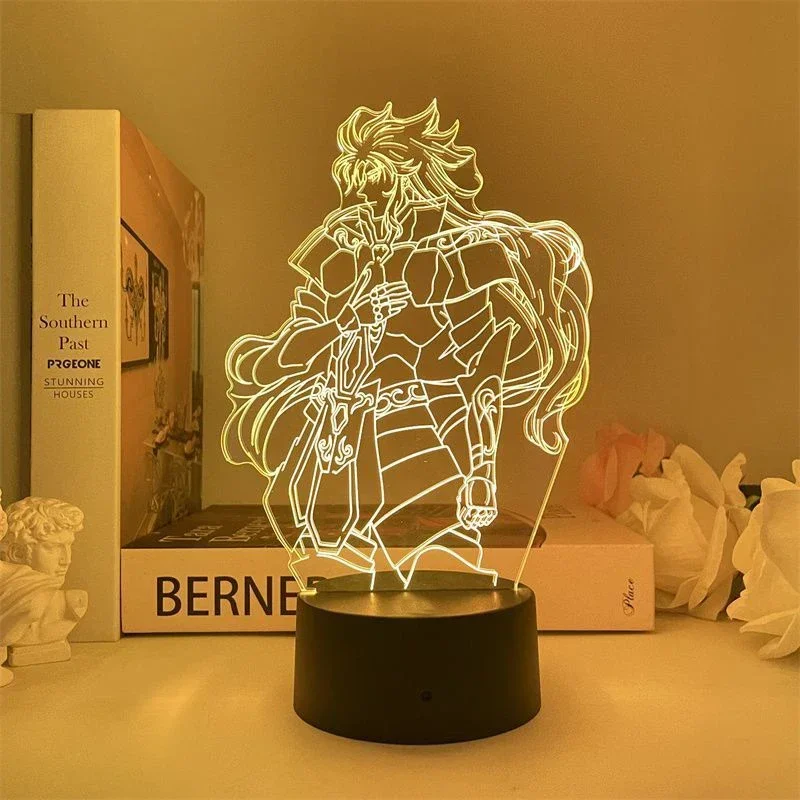 Sıcak aziz Seiya 3D LED gece l - 3D Printing Lamp incelemesi ve fiyatı