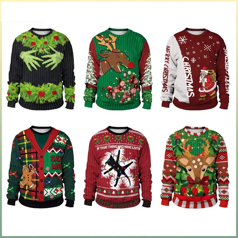 Erkek Kadın Noel Sweatshirt'ü  - 3D Printing Xmas incelemesi ve fiyatı