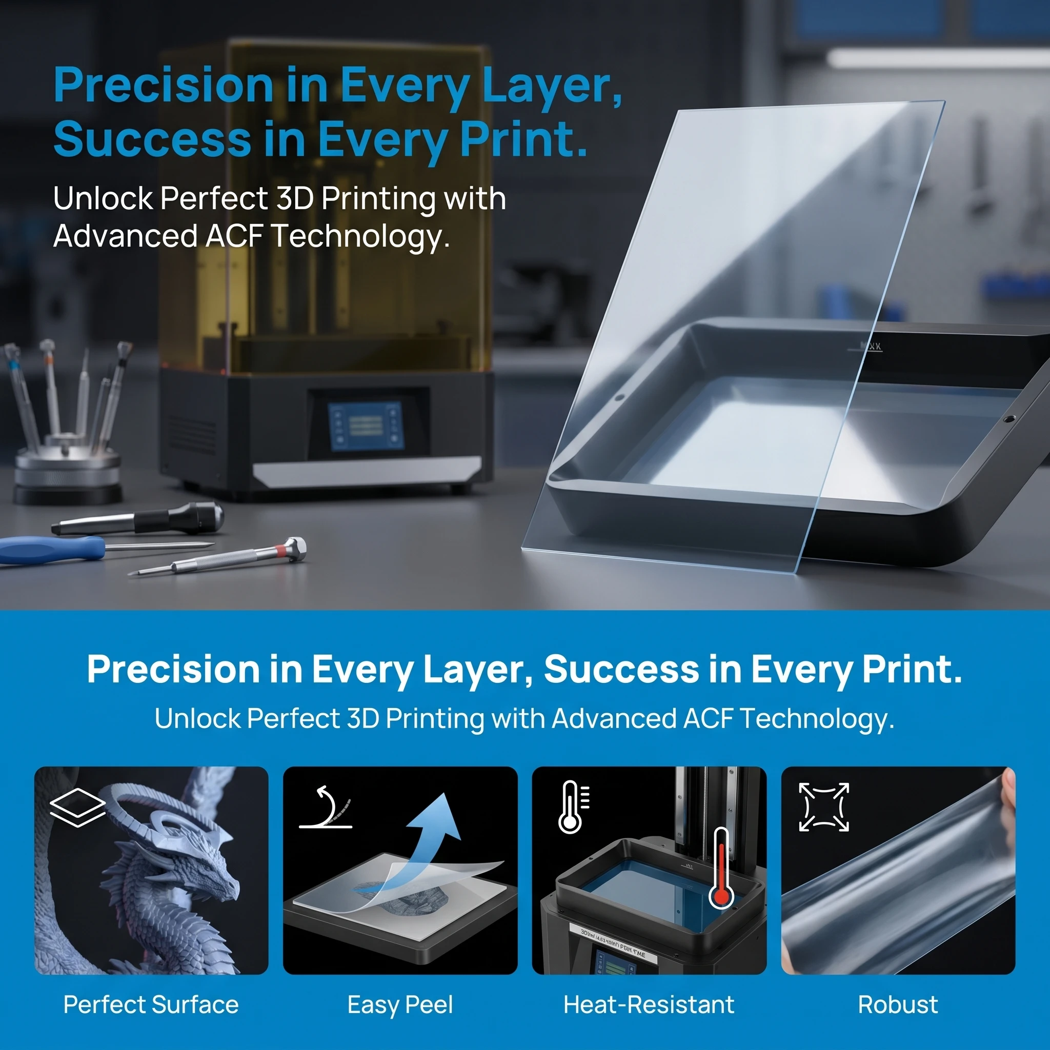 3 Adet ACF Film 220x310mm Phro - 3D Printing Uv Sensitive Resin incelemesi ve fiyatı