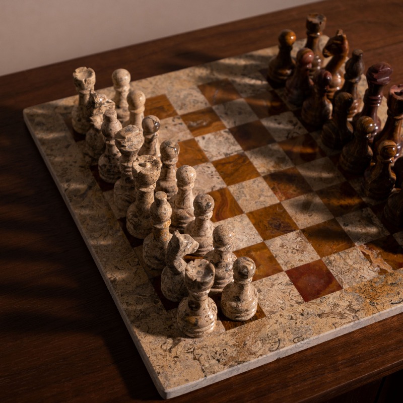 Doğal Taş Oymalı Satranç Takım - 3D Printing Chess incelemesi ve fiyatı