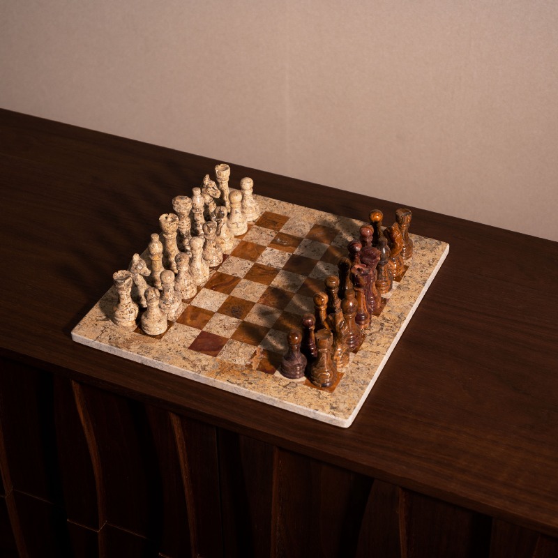 Doğal Taş Oymalı Satranç Takım - 3D Printing Chess incelemesi ve fiyatı